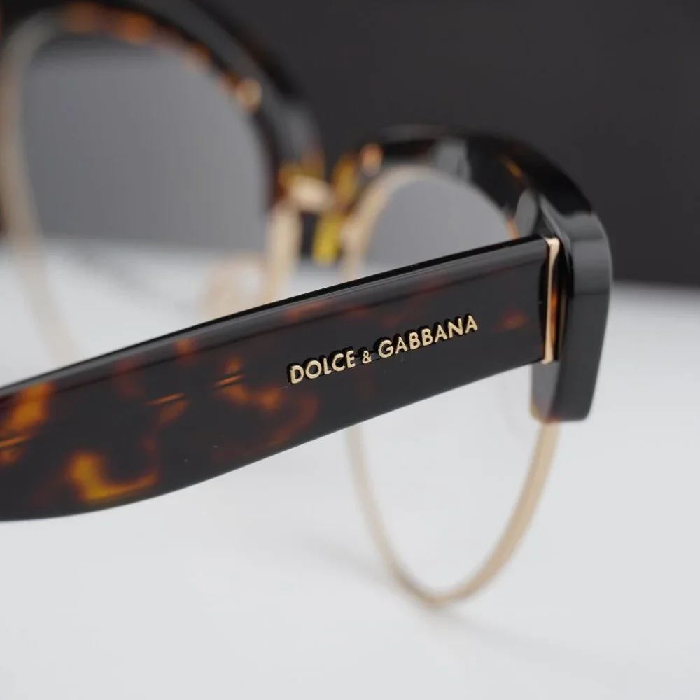 Dolce & Gabbana DG3247 502 Cat Eye Eyeglasses - Havana/Gold 53mm